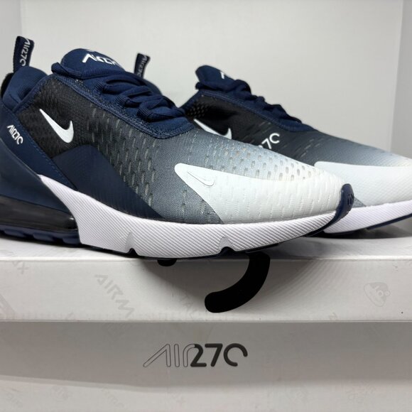 Men's Nike Air Max 270 - Blue, White, and Black - Picture 2 of 6